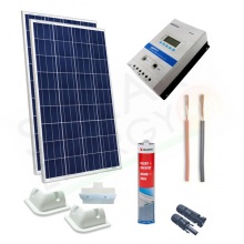 KIT SOLARE CAMPER PLUS 400W 12V – MODULI 200W / REGOLATORE 30A MPPT / ACCESSORI FISSAGGIO 