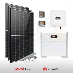 KIT FOTOVOLTAICO 3.2 KW LONGI SOLAR – HUAWEI CON ACCUMULO 5 KWH (COMPLETO)