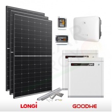 KIT FOTOVOLTAICO 6.6 KW LONGI SOLAR – GOODWE CON ACCUMULO 10 KWH (COMPLETO)