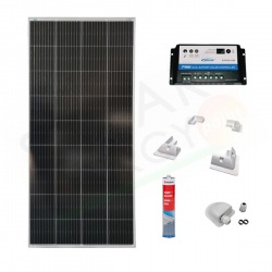 KIT SOLARE CAMPER 200W 12V – MODULO 200W E REGOLATORE 20A DUAL BATTERY