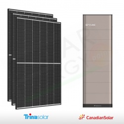 KIT FOTOVOLTAICO MODULABILE DA 1 A 6 KW TRINA – CANADIAN EP CUBE CON ACCUMULO DA 6.6 A 19.9 KWH