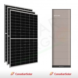 KIT FOTOVOLTAICO MODULABILE DA 1 A 6 KW CANADIAN CON ACCUMULO DA 6.6 A 19.9 KWH