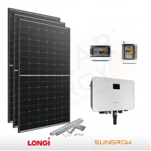 KIT FOTOVOLTAICO 3.4 KW LONGI SOLAR – SUNGROW (COMPLETO)