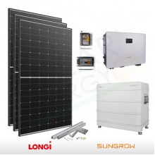 KIT FOTOVOLTAICO 4.4 KW LONGI SOLAR – SUNGROW CON ACCUMULO 6.4 KWH (COMPLETO)