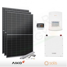 KIT FOTOVOLTAICO 4.6 KW AIKO – SOLIS CON ACCUMULO DA 4.8 KWH (COMPLETO)