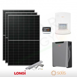 KIT FOTOVOLTAICO 5.5 KW LONGI SOLAR – SOLIS CON ACCUMULO DA 5.3 KWH (COMPLETO)