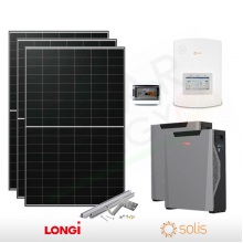 KIT FOTOVOLTAICO 6.5 KW LONGI SOLAR – SOLIS CON ACCUMULO DA 10.6 KWH (COMPLETO)
