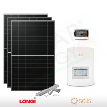 KIT FOTOVOLTAICO 3.2 KW LONGI SOLAR – SOLIS PREDISPOSTO PER ACCUMULO (COMPLETO)
