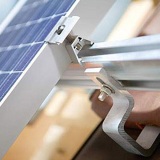 KIT FISSAGGIO COMPLETO PER 2 MODULI FOTOVOLTAICI IN VERTICALE TETTO A FALDA