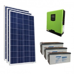 KIT FOTOVOLTAICO OFF-GRID 600 W 12V CON BATTERIE AGM 600 AH