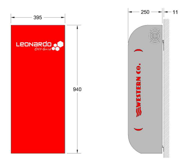 Western Co Leonardo Off-Grid Ge 4KW 5000VA - Dimensioni