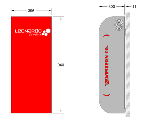 Western Co Leonardo Off-Grid Ge 8KW 8000VA - Dimensioni